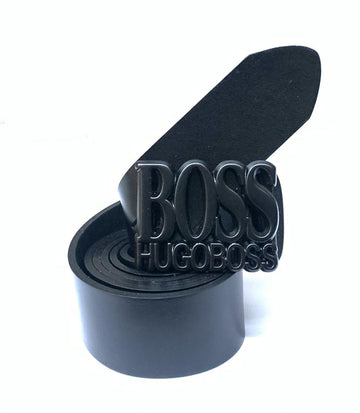 HUGO BOSS Men's Black Leather Belt