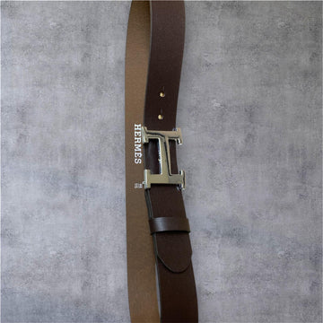 Hermes Men's Brown Leather Belt