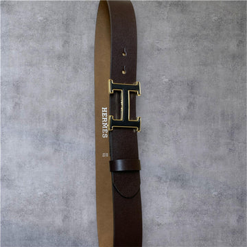 Hermes Men's Brown Leather Belt