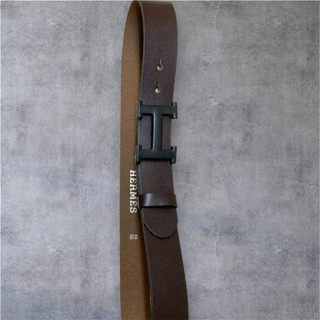 Hermes Men's Brown Leather Belt