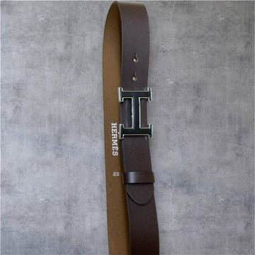 Hermes Men's Brown Leather Belt