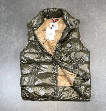 Moncler Inspired Olive Green Puffer Vest