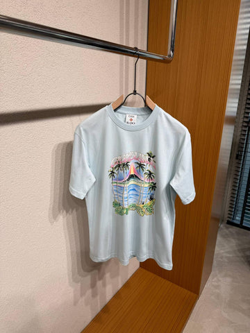 Casablanca Graphic T-Shirt – Light Blue