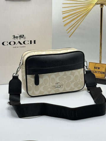 Coach Crossbody Bag – Beige / Black